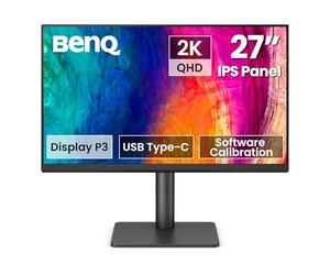 BenQ PD2706QN Écran 2K QHD 27" (2560 x 1440) pour Designers, IPS, 95% P3, 100% sRGB/Rec.709, 90 W USB-C, 100 Hz, étalonnage Logiciel, Daisy Chain (MST), Panneau Nano Mat Anti-Reflets, Hauteur