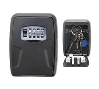 BenRich Coffre-fort mural pour clés - Boîte de rangement à clés d'extérieur - Boîte de rangement à code à 4 chiffres réinitialisable pour la maison, le bureau, les voitures, les travailleurs de soins,