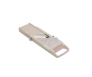 Benriner - Mandoline japonaise standard 65 mm - 3 lames interchangeables | Véritable, fabriquée au Japon ; tranche fruits, légumes, frites, juliennes ; 3 lames 1/2/4mm, réglable 0,5-5mm, qualité pro