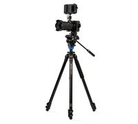 BENRO A2573FS4PRO Kit Pro Trépied Mono Tube Aluminium et Tête Vidéo Fluide S4PRO