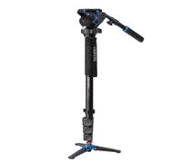 Benro Aluminium 4 S rie Flip-Lock Video Monopod Kit avec base d'articulation de 3 pieds et t te vid o S6 (A48FDS6)