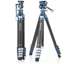 Benro CyanBird Trépied en Fibre de Carbone 5 Sections avec tête FS20PRO 2 en 1 (TCBC15FS20PROC)