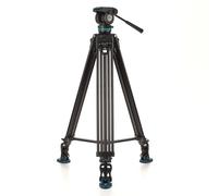 Benro KH26PC Trépied vidéo avec tête, charge utile de 6,8 kg, frein panoramique continu, plaque de caméra anti-rotation (KH26PC)