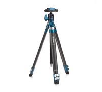 Benro MiniBird Kit de trépied en fibre de carbone - Trépied de voyage ultra léger à 3 sections avec verrous à rabat, pieds en fibre de carbone, rotule N00P et étui de transport pour appareils photo