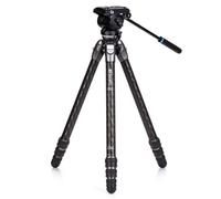 Benro Tortoise Carbon Trépied avec tête vidéo S4PRO, base de nivellement 34C