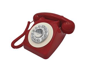 Benross - Téléphone Style Vintage, Classique et rétro, Rouge - 44510