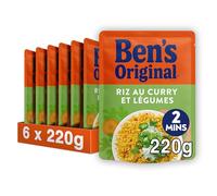 BEN'S ORIGINAL Riz au Curry et aux Légumes 2min -6x220g