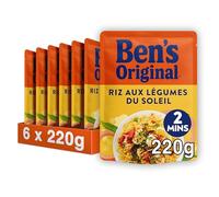 BEN'S ORIGINAL Riz aux Légumes du Soleil 2 Min (6 x 220 g)