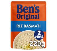 BEN'S ORIGINAL - Riz Basmati Prêt en Micro-ondes, Grain Léger et Savoureux (Sachet 220g) - Le Lot De 6