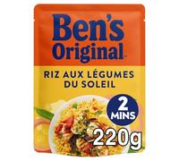 BEN'S ORIGINAL - Riz Express aux Légumes du Soleil, Saveur Méditerranéenne Prête en 2 Min (Sachet 220g) - Lot de 6 - vendu par Lot