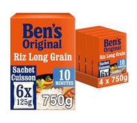 BEN'S ORIGINAL Riz Long Grain Sachet Cuisson 10 minutes 750g (Lot de 4)