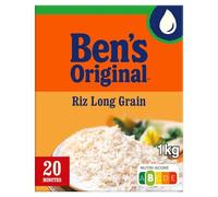 BEN'S ORIGINAL - Riz Long,Riz pratique, rapide en 20 minutes et incollable - la boite de 1kg - Le Lot De 4