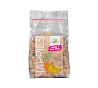 Bense & Eicke Happies Banane - Carotte sauvage - 1 kg - Friandise pour cheval comme récompense - Friandise pour cheval pour l'entraînement - Avec morceaux de banane et de carotte - Fabriqué en