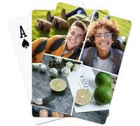 BeNsil Cartes à Jouer personnalisées - Personnalisez Les Cartes à Jouer avec des Photos de fête, des Cartes à Jouer Photo en Plastique imperméables, des Mariages et Plus Encore.