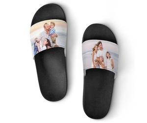 BeNsil Chaussons avec Texte Photo Personnalisé,Chaussons Chaussures de Maison Piscine Plage Intérieur Slides,Hommes & Femme Salle de Bain Couples Chaussures de Plage Décontractées