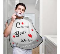 BeNsil Tablier de Barbe personnalisé, Cape de Rasage, imperméable, Tissu de toilettage, antiadhésif, Excellent Cadeau pour Les Hommes