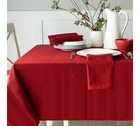 Benson Mills Cameron - Nappe en tissu texturé pour tous les jours, les fêtes, les vacances, l'hiver et Noël (rectangulaire, 152,4 x 304,8 cm, rouge millénaire)