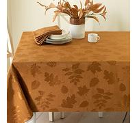 Benson Mills Harvest Legacy Nappe en Tissu damassé pour l'automne, la récolte et Thanksgiving (Ambre-Bronze, 152,4 x 304,8 cm)