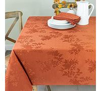 Benson Mills Nappe rectangulaire en Tissu damassé à Motif Feuilles de Campagne, Automne, récolte et Thanksgiving (Rouille/Orange brûlé, 152,4 x 264,2 cm)