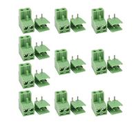 Benssey 10 Pcs 5.08Mm Pas 2Pin Plug-In Vis PCB Bornier Connecteur Angle Droit