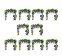 Benssey 10 Pièces 7 Pieds/Pièces Vigne de Artificielle, Guirlande de Fleurs Vigne de Rotin Fleurs Suspendues pour Cérémonie en Plein Air, Violet