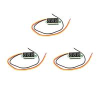 Benssey 3X Mini Voltmètre Numérique Dc 0-100V Tensiomètre À Panneau 3-Numérique avec 3 Fils Rouge