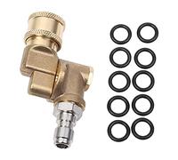 Benssey Coupleur Pivotant à Connexion à 180 DegréS avec 5 Angles et Verrou de SéCurité pour Buse de PulvéRisation pour Nettoyeur, Max. 5000 PSI, Fiche 1/4 Pouce