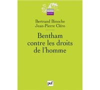 Bentham contre les droits de l'homme - Bertrand Binoche - Puf - broché - Essai