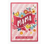 bentino Carte d'anniversaire MUSIK - Carte de vœux jouant la chanson Mammamia, ABBA (version de couverture) - Format A5 avec enveloppe