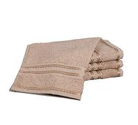 Bentley Priory Linens Supreme Face - Lot de 4 serviettes en flanelle pour salle de bain - 500 g/m² - Super douces - Absorbantes et à séchage rapide - 30 x 30 cm (latte)