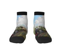 BeNtli Chaussettes d'équipage, chaussettes de compression chaussettes de sport de nouveauté décontractées de 30 cm de long pour train à vapeur et chemin de fer unisexes