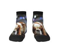 BeNtli Chaussettes d'équipage, chaussettes de compression chaussettes de sport de nouveauté décontractées 30CM de long pour unisexe Cavalier King Charles épagneul petit épagneul