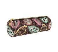 BeNtli Pochette à Crayons, étui à stylos, Sac à Crayons Portable, Pochette en Cuir, Sacs de Rangement de papeterie, Pod de Cacao coloré