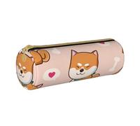 BeNtli Pochette à Crayons, étui à stylos, Sac à Crayons Portable, Pochette en Cuir, Sacs de Rangement de papeterie, Kawaii Mignon Shiba Inu