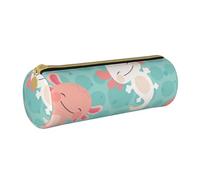 BeNtli Pochette à Crayons, étui à stylos, Sac à Crayons Portable, Pochette en Cuir, Sacs de Rangement de papeterie, Kawaii bébé Mignon Axolotl