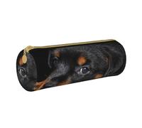 BeNtli Pochette à Crayons, étui à stylos, Sac à Crayons Portable, Pochette en Cuir, Sacs de Rangement de papeterie, Rottweiler Puppy Animaux Petits Chiens Rottweiler