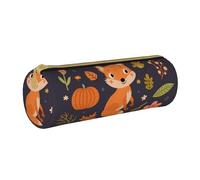BeNtli Pochette à Crayons, étui à stylos, Sac à Crayons Portable, Pochette en Cuir, Sacs de Rangement de papeterie, Renard Mignon d'automne