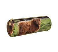 BeNtli Pochette à Crayons, étui à stylos, Sac à Crayons Portable, Pochette en Cuir, Sacs de Rangement de papeterie, Vache drôle des Highlands