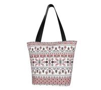 BeNtli Sac à bandoulière, fourre-tout en toile grand sac femmes sac à main décontracté sacs à provisions réutilisables,Imprimer l’art populaire hongrois