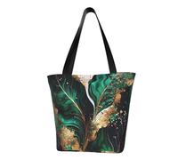 BeNtli Sac à bandoulière, fourre-tout en toile grand sac femmes sac à main décontracté sacs à provisions réutilisables,Marbre vert émeraude