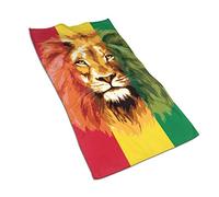 BEntLi Serviettes à Main, Reggae Rasta Lion Serviette de Salle de Bain Serviettes de Visage Douces en Microfibre 40 × 70 CM pour Salle de Bain Salle de Sport