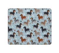 BeNtli Tapis de Souris, Chien Teckel Bleu, Tapis de Souris à Base de Caoutchouc antidérapant, Tapis de Souris étanche 12 × 10 Pouces pour Bureau