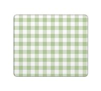 BeNtli Tapis de Souris, Plaid en Lin Vert Sauge, Tapis de Souris à Base de Caoutchouc antidérapant, Tapis de Souris imperméable 12 × 10 Pouces pour Le Bureau