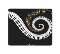 BeNtli Tapis de Souris, thème Musical Piano Notes de Musique dorées, Tapis de Souris à Base de Caoutchouc antidérapant, Tapis de Souris étanche 12 × 10 Pouces pour Bureau