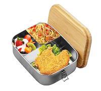 Bento Lunch Box Bambou, Bento Lunch Box Adulte, 1200 ml Boite Hermetique Repas, Boîtes à Bento En Acier Inoxydable Pour Enfants Et Adultes, Pour L'école, Le Travail Et Le Pique-Nique