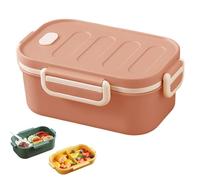 bento lunch box, lunch box enfant, boite plastique alimentaire, boite a gouter, Polyvalent compartimentée pour l'école, le travail, les repas en plein air (Rose)