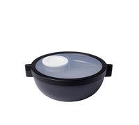 Mepal - Boîte à bento Vita - Boîte à repas avec compartiments - Plateau supplémentaire avec couvercle, plateau à vinaigrette et plateau - Bento lunch box - Boîte à salade - Nordic black