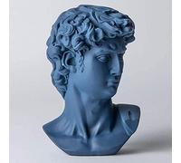 Bento Résine Statue Figure Head David, Classique Buste Grec Statue Figurine Sculpture Art Artisanat Accueil Décorations Ornements Croquis, Rose,E