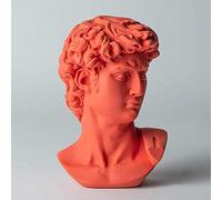 Bento Résine Statue Figure Head David, Classique Buste Grec Statue Figurine Sculpture Art Artisanat Accueil Décorations Ornements Croquis, Rose,D