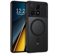 BENTOBEN Coque magnétique pour Xiaomi Poco X6 Pro 5G/Redmi K70E 5G [compatible avec Magsafe] Coque de protection de qualité militaire anti-choc arrière mate translucide et anti-rayures - Noir